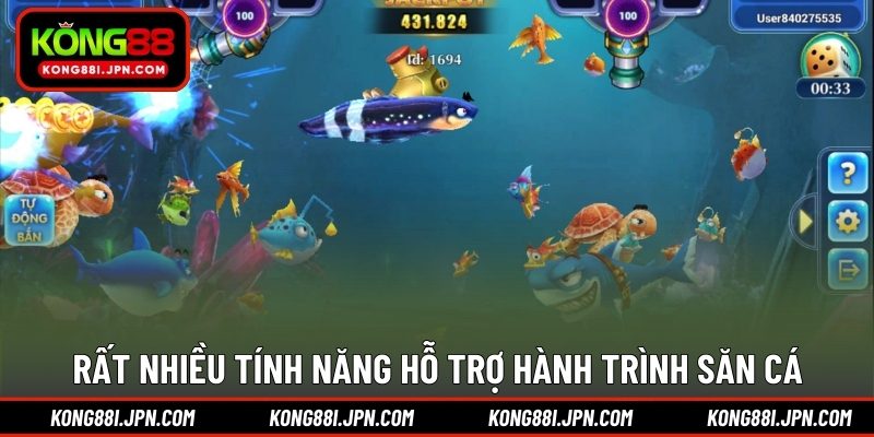 Rất nhiều tính năng hỗ trợ hành trình săn cá